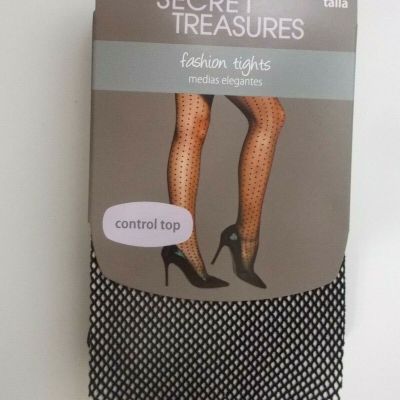 Secret Treasures Fashion Tights Control Top Fishnet Black Size 1